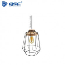 Lámpara colgante E27 60w Metal Negro Jaula GSC C1/4