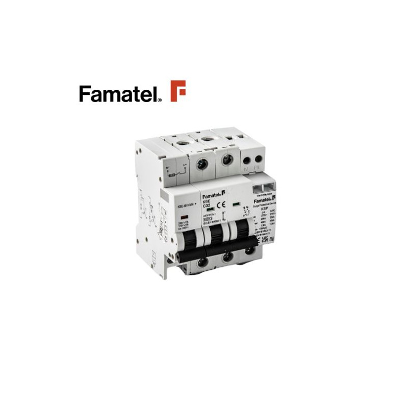 Protector de sobretensiones permanentes y transitorias 2P 40 Amperios FAMATEL C1