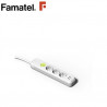 Base 3 Tomas TT 3x1,5mm 1,5 metros de cable con interruptor + 2 USB (A) FAMATEL