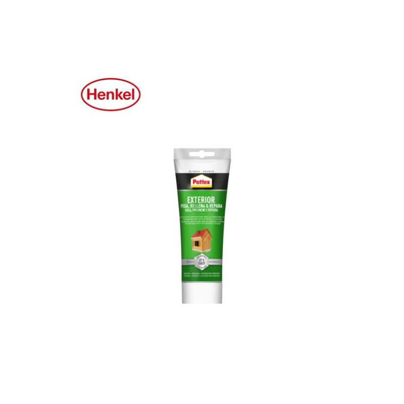 Pattex Silicona EXTERIOR Pega, sella y repara. Aplicable sobre húmedo Blanca Tubo 80ml C12