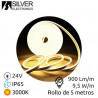 Tira LED 5m 24V 9,5w/m 3000K 800Lm Ancho 13mm IP65 NEON SILVER C1