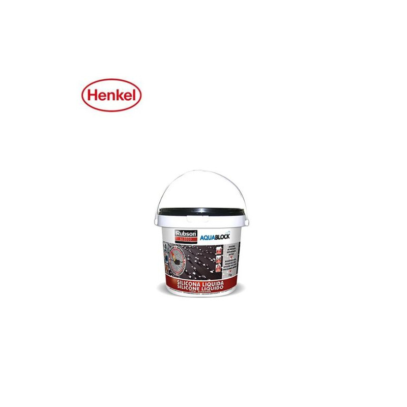 Rubson Silicona Líquida Aquablock SL3000 1Kg Negra C4