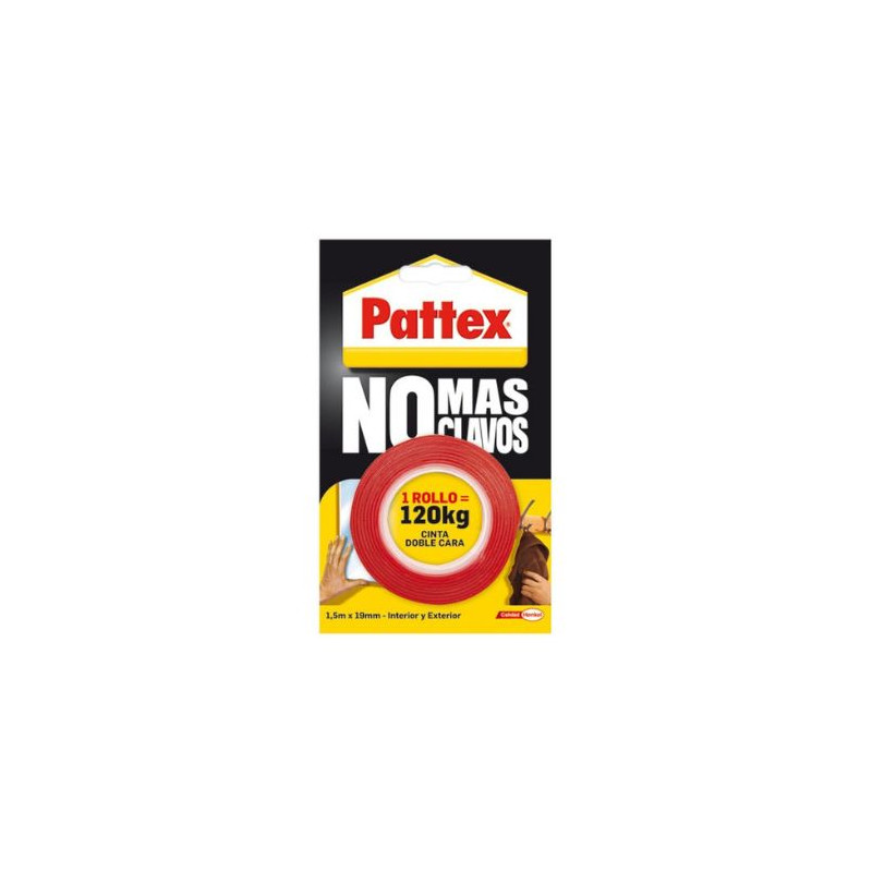 Pattex No mas Clavos cinta doble cara rollo 1,5m Blister