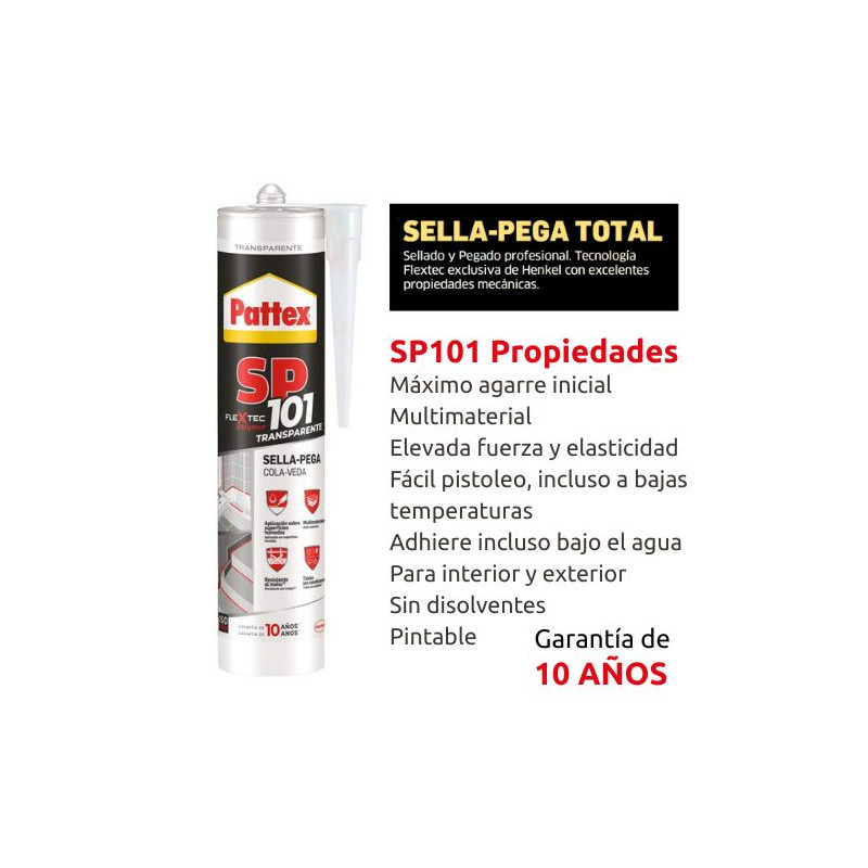 Pattex SP101 Original Sella y Pega TRANSPARENTE Cartucho 280ml C12