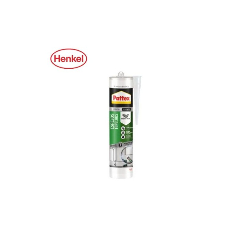 Pattex Silicona Sellador Espejos Cartucho 280ml BLANCO
