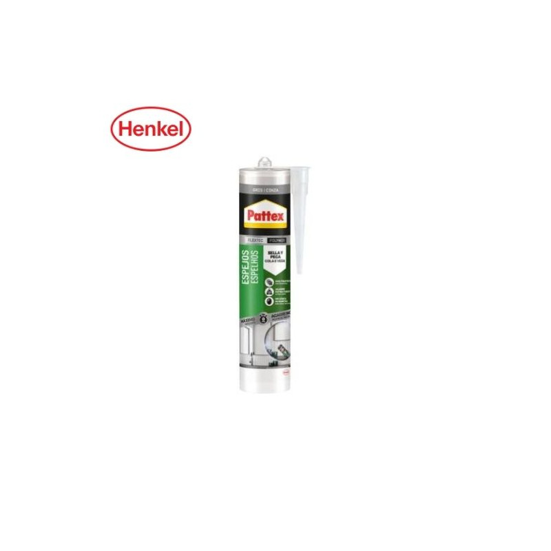 Pattex Silicona Sellador Espejos Cartucho 280ml GRIS