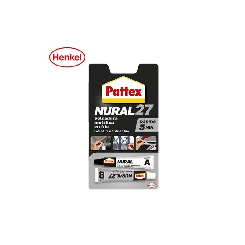 Pattex Nural 27 Blister 22ml - Soldadura metálica en frío 5 minutos -