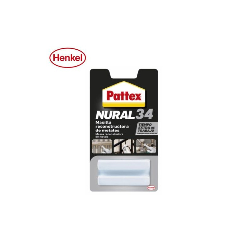 Pattex Nural 34 Blister 50g  - Masilla reconstructora de metales