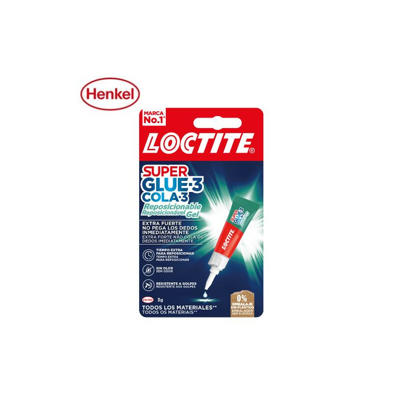 Loctite adhesivos SG Gel Reposicionable (tiempo extra para pegar) 3 gramos C12