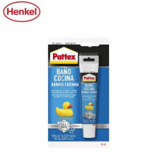 Pattex Silicona neutra Baños & Cocinas Blanca ANTI-MOHO Larga duración Tubo 50ml