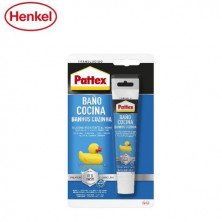 Pattex Silicona neutra Baños & Cocinas Transparente ANTI-MOHO Larga duración Tubo 50ml