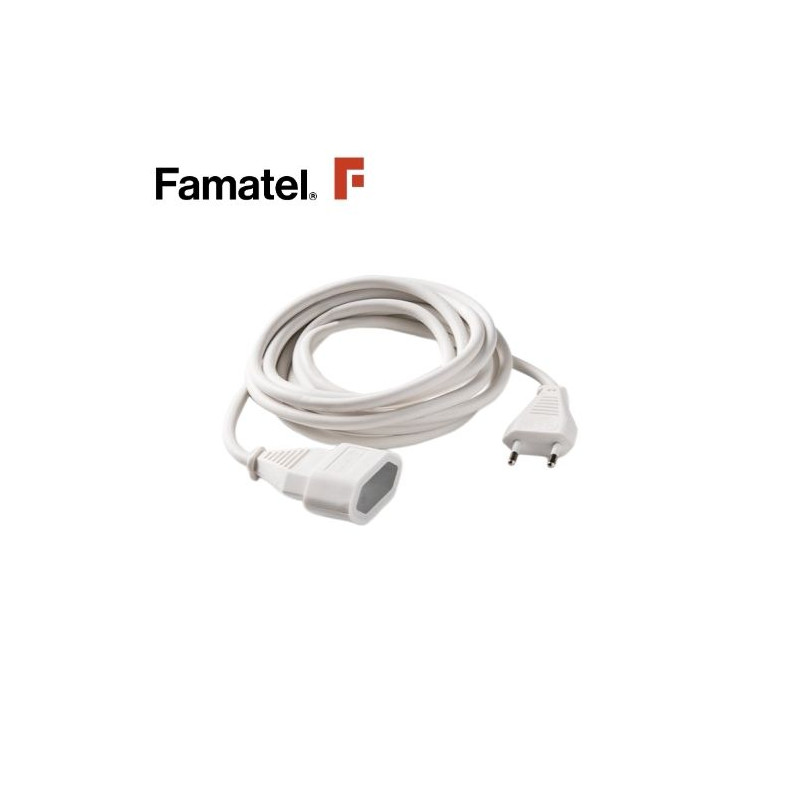 Prolongador 3m 10A 2x1,0mm Blanco FAMATEL C1/15