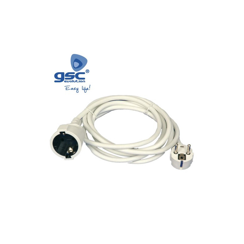 Prolongador 4m 16A 3x1,5mm Schuko Blanco GSC C1/15