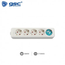 Base 5 Tomas TT sin Cable Serie Mega (B) GSC C1/50