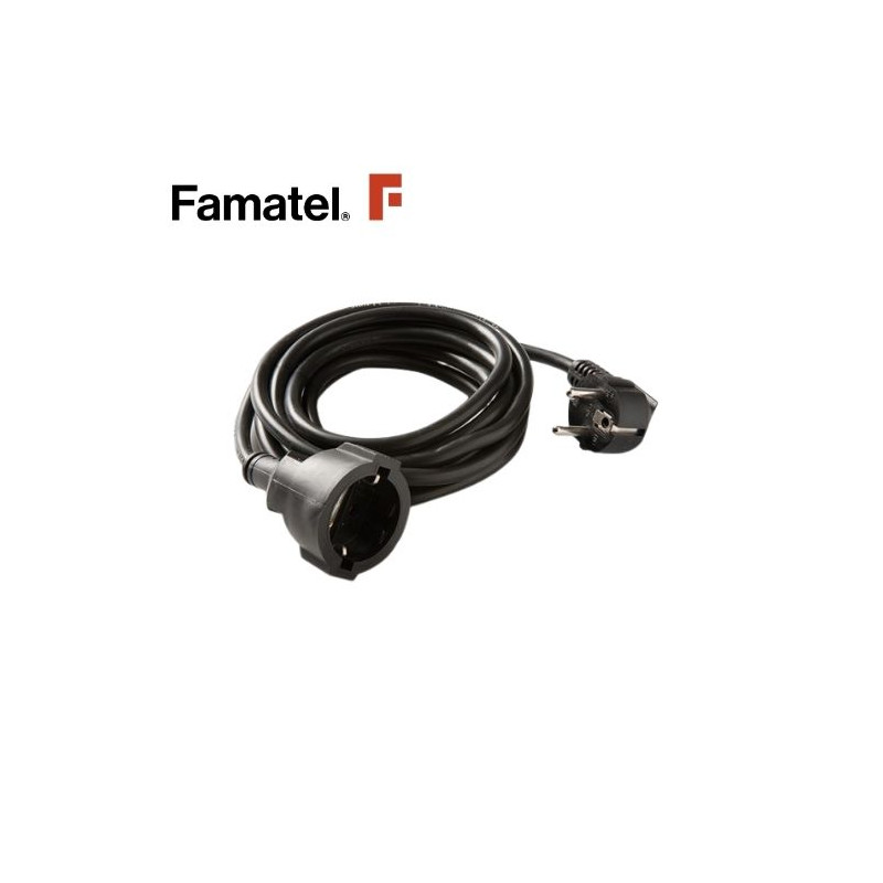 Prolongador 3m 16A 3x1,5mm Schuko Negro FAMATEL C1/8
