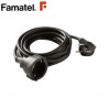 Prolongador 10m 16A 3x1,5mm Schuko Negro FAMATEL C1/10
