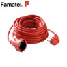 Prolongador 25m 16A 3x1,5mm Schuko Rojo FAMATEL