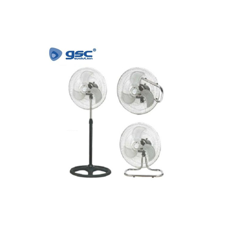 Ventilador metálico 3 en 1 (sobremesa, pared y pie) 70W Diámetro 50cm GSC C1/1