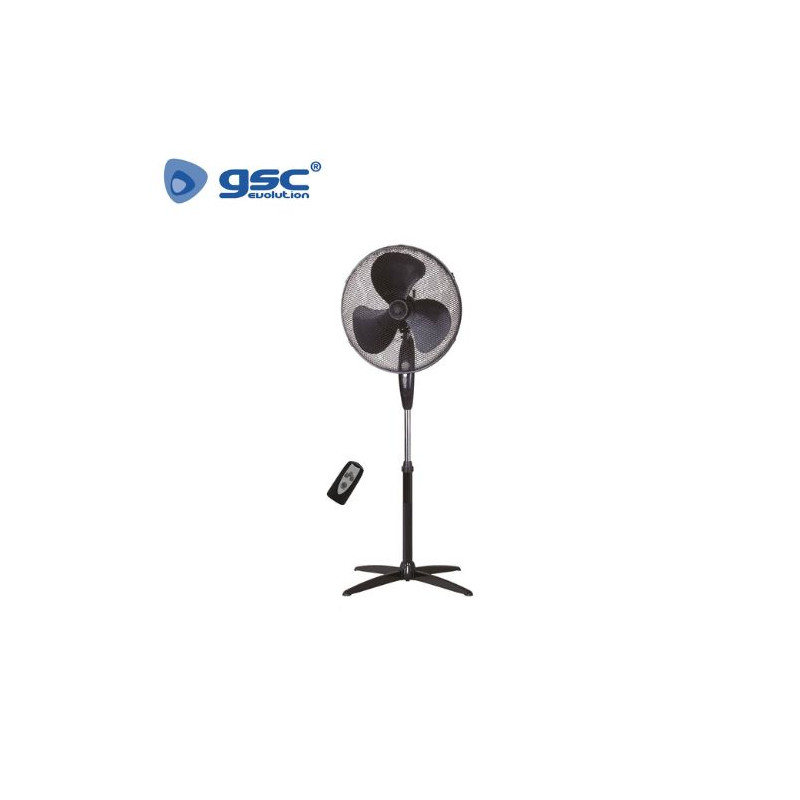 Ventilador de pie con mando 45W 43cm Negro GSC C1/1