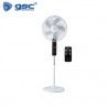 Ventilador de pie con mando y temporizador 30W Diámetro 43cm Blanco Tehri GSC C1/1
