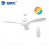 Ventilador de techo con mando CCT Tono de luz ajustable 40W Diámetro 117cm aspas Blancas Luma GSC