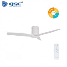 Ventilador techo con mando CCT Tono de luz ajustable 40W 52 Pulgadas 3 aspas blanco Kasama GSC C1/1
