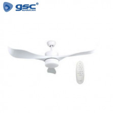 Ventilador de techo con luz y mando 28W 52 Pulgadas regulable 3 aspas blanco GSC Kota C1/1