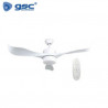 Ventilador de techo con luz y mando 28W 52 Pulgadas regulable 3 aspas blanco GSC Kota C1/1