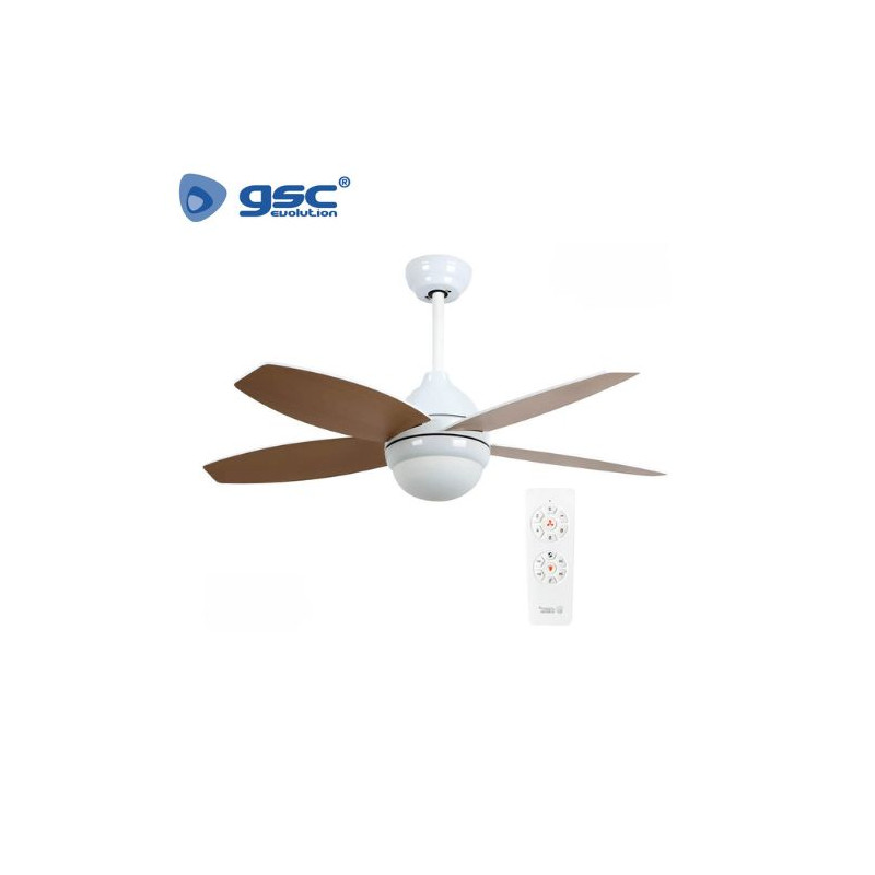 Ventilador de techo con mando 53W 36 Pulgadas 4 aspas reversibles blanco Muna GSC C1/1