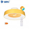 Ventilador de techo Box Fan con mando 40W CCT Tono de luz ajustable regulable Ocre Niskot GSC