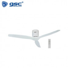 Ventilador de techo con mando 40W Diámetro 132cm 3 aspas Blanco Mucari GSC C1/1