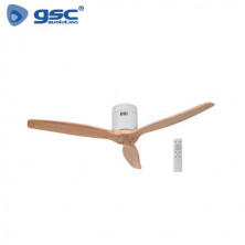 Ventilador de techo con mando 40W Diámetro 132cm 3 aspas Blanco/Haya Mucari GSC C1/1
