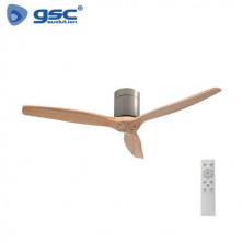 Ventilador de techo con mando 40W Diámetro 132cm 3 aspas Níquel Mucari GSC C1/1