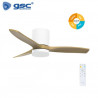 Ventilador de techo CCT Tono de luz ajustable y mando Diámetro 107cm 3 aspas Blanco Matipa GSC