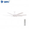 Ventilador de techo con mando 49W Diámetro 165cm 8 aspas Blanco Diongo GSC C1/1
