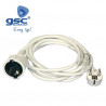 Prolongador 5m 16A 3x1,5mm Schuko Blanco GSC C1/15