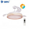 Ventilador de techo CCT Tono de luz ajustable y mando 19W Diámetro 107cm 3 aspas Blanco Ranta GSC