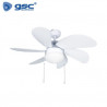 Ventilador de techo 19W con 2 casquillos E27 Diámetro 82cm 6 aspas Blanco Larde GSC C1/1
