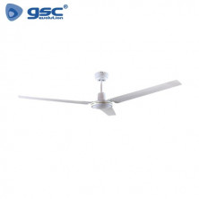 Ventilador de techo 60w con aspas de metal blanco con mando Saltok GSC C1/1