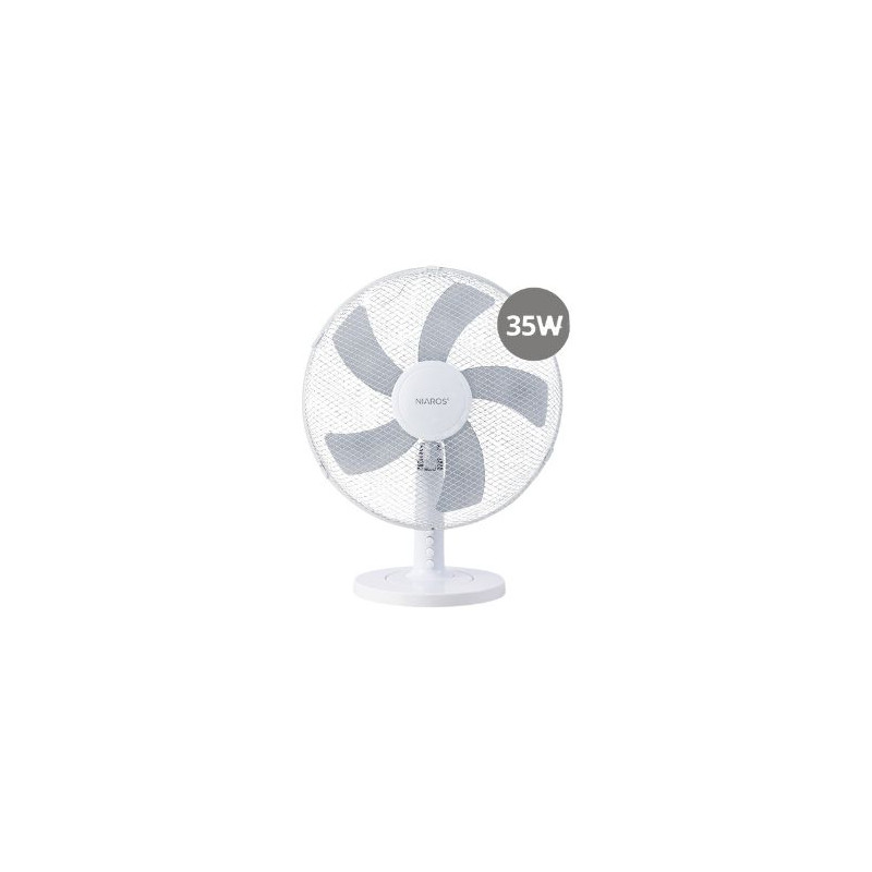 Ventilador de sobremesa 35W Diámetro 34cm Blanco GSC C1/1