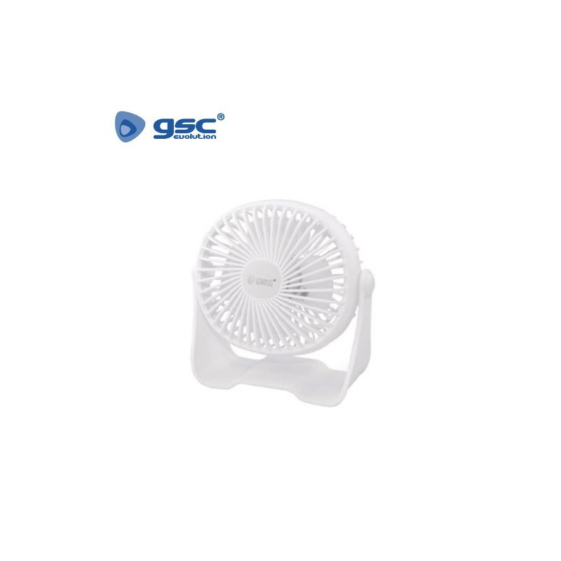 Mini Ventilador de sobremesa 3W USB Diámetro 15cm Blanco Alua GSC C1/28