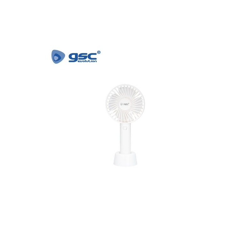 Mini ventilador de mano USB recargable Blanco Balu GSC C1/20