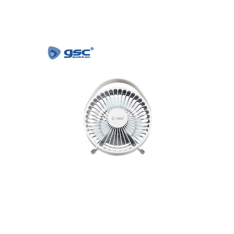 Mini Ventilador de sobremesa 5W USB Diámetro 14cm Blanco Tapri GSC C1/36