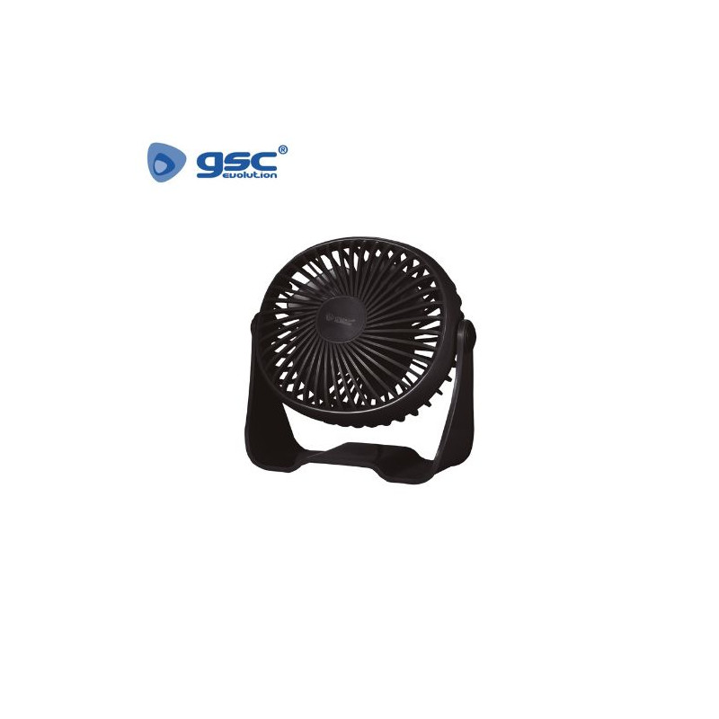 Mini Ventilador de sobremesa 3W USB Diámetro 15cm Negro Alua GSC C1/28
