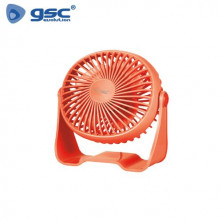 Mini Ventilador de sobremesa 3W USB Diámetro 15cm Rojo Alua GSC C1/28
