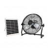 Kit ventilador metálico de suelo y panel solar Nuoro Diámetro 36cm 15W motor DC Negro GSC