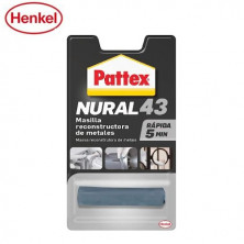 Pattex Nural 43 Blister Barra 48 g - Masilla reconstructora de metales 5 minutos - C12