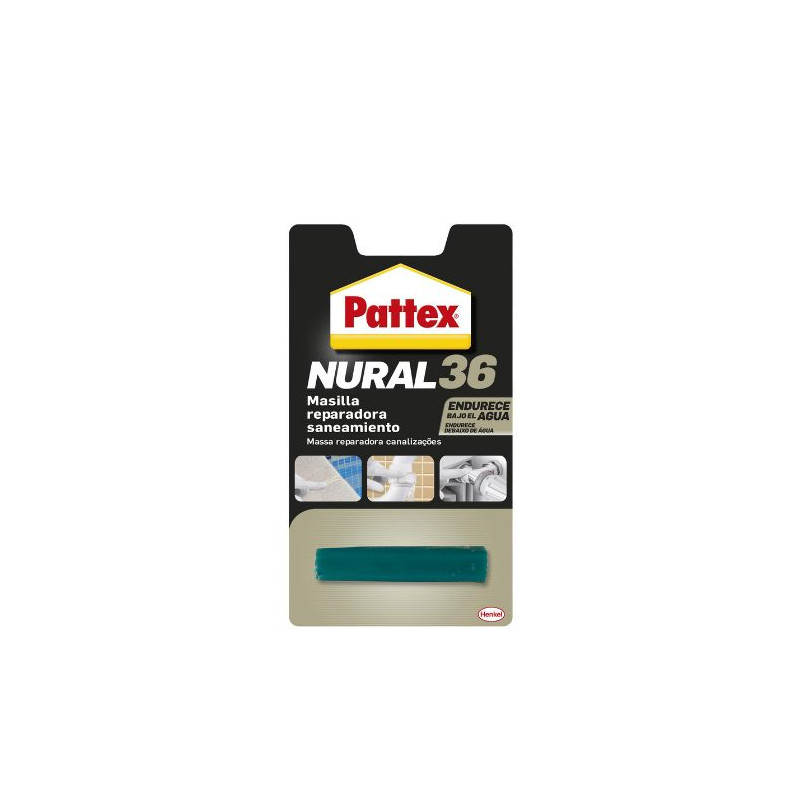Pattex Nural 36 Blister 48g - Masilla reparadora para saneamiento -