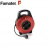 Enrollacable 10m 3x1,5mm 4 tomas Schuko con Disyuntor IP20 220V FAMATEL
