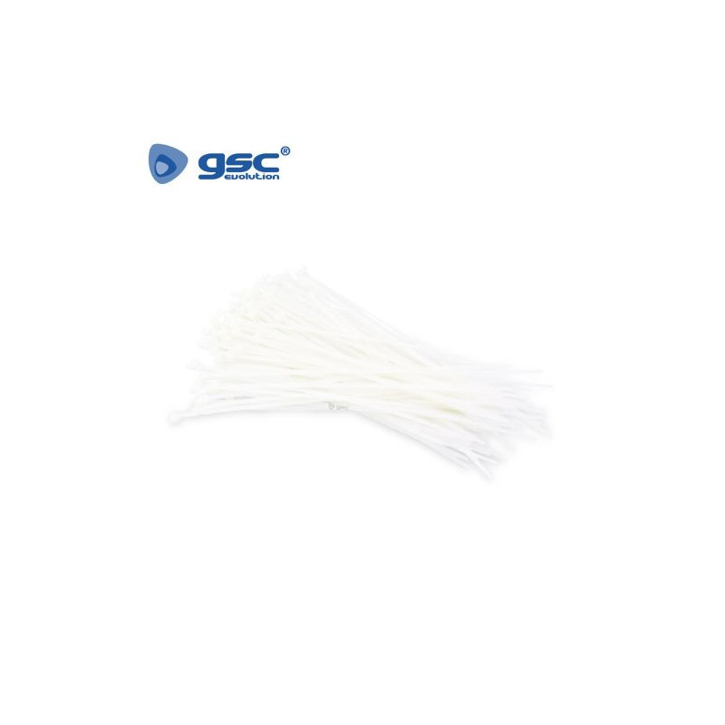 Bridas 100% Nylon 160mm x 2.5mm Natural Bolsa 100 unidades GSC C1/200